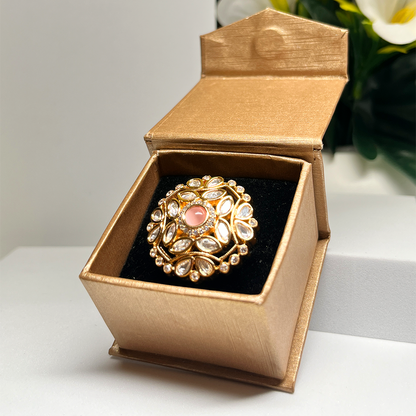 New Kundan Stanza Floral Cocktail Ring