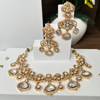 New Bridal Drops of Kundan Necklace Set