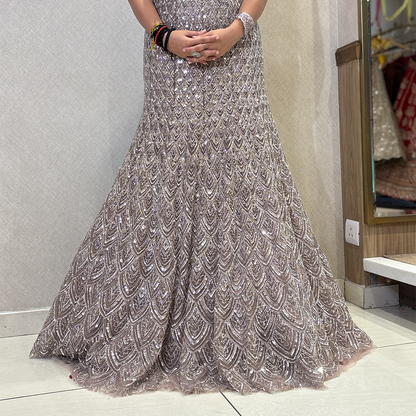 New Sequin Designer Fishcut Embellished Mermaid Gown for Women