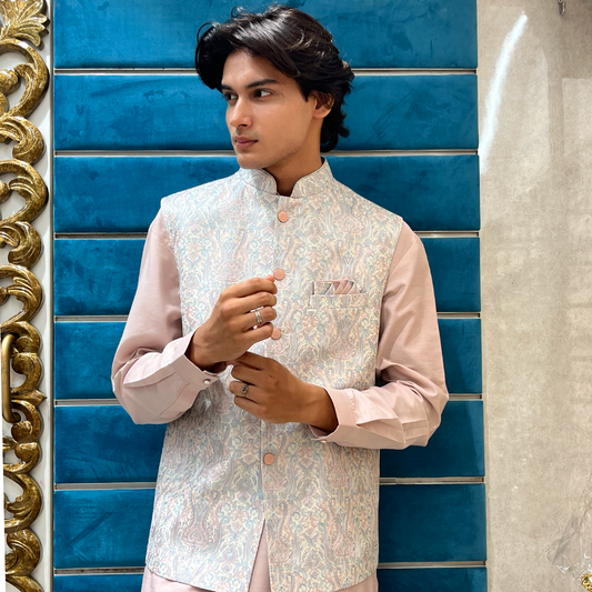 The New Classic Pink Designer Kurta & Jacket set