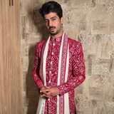 New Designer Indo Pastel Red Modern  Indo-Western Suit