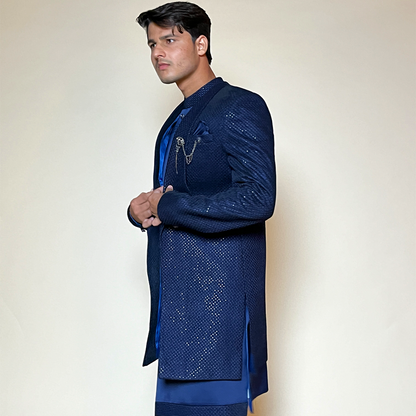 Navy Blue Ultra Classic Designer Indo Western Set