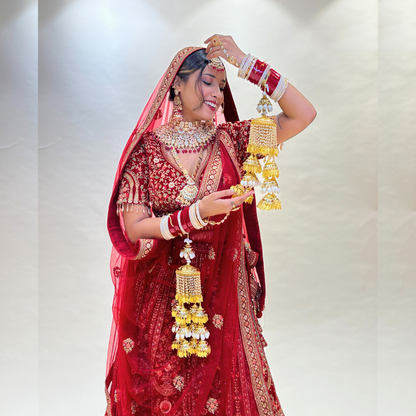 Heavy Bridal Red Lehenga Choli for Indian Bridal Wear