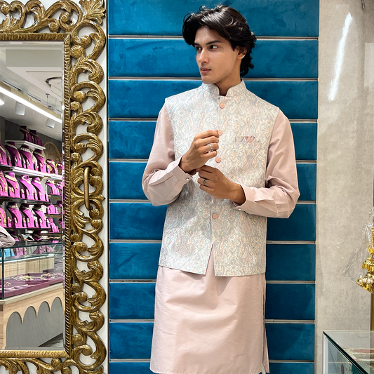 The New Classic Pink Designer Kurta & Jacket set