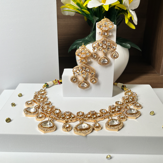 New Bridal Drops of Kundan Necklace Set