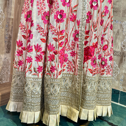 Ivory Sharara Set with Floral Printed Designer Pattern