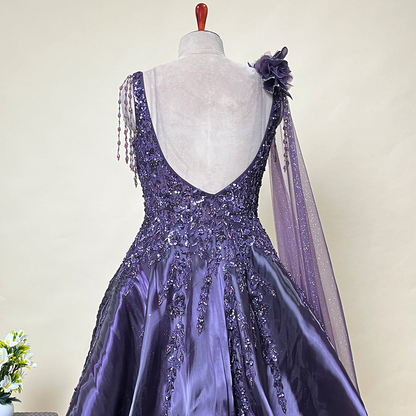 New Purple Wedding Designer Ball Gown For Engagement Party