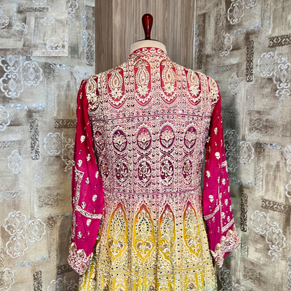 Heavy Designer Sharara Suit Set in Multi Color