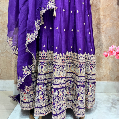 Sangam Party Wear Designer Long Anarkali Salwar Suit