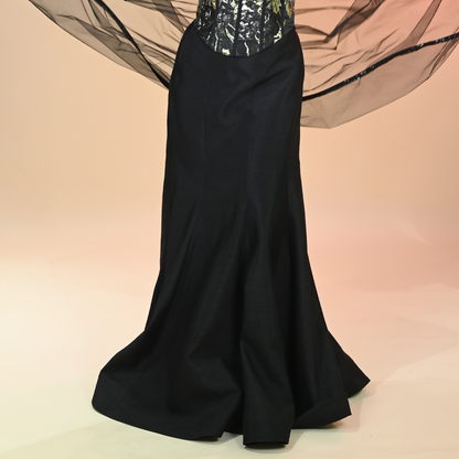 New Black Embroidered Designer Lehenga Choli with Dupatta
