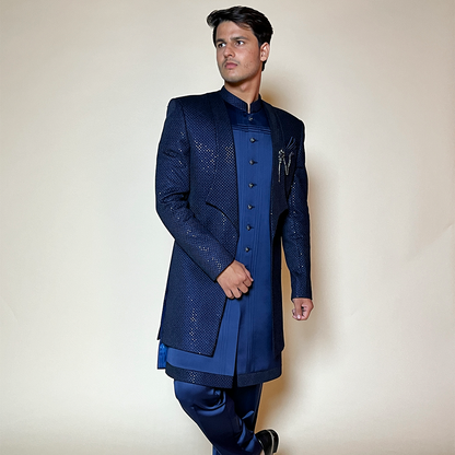 Navy Blue Ultra Classic Designer Indo Western Set