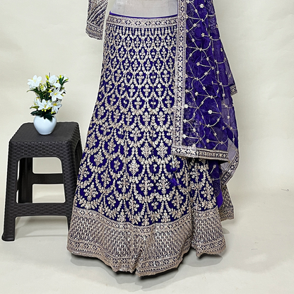 Purple Party Wear with Gota patti Embroidery Handwork Designer Lehenga