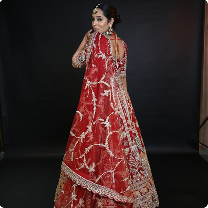 Royal Maroon Bridal Lehenga Choli with Heavy Embroidery – Designed to Make Every Bride Shine