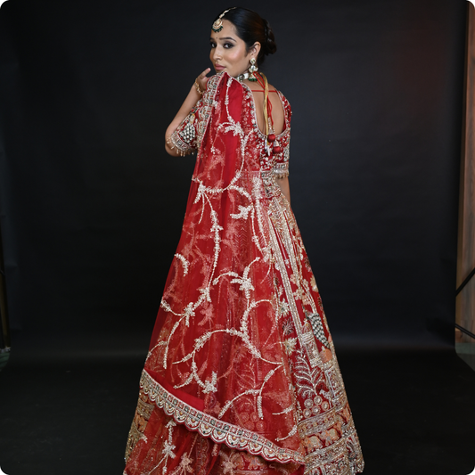 Royal Maroon Bridal Lehenga Choli with Heavy Embroidery – Designed to Make Every Bride Shine
