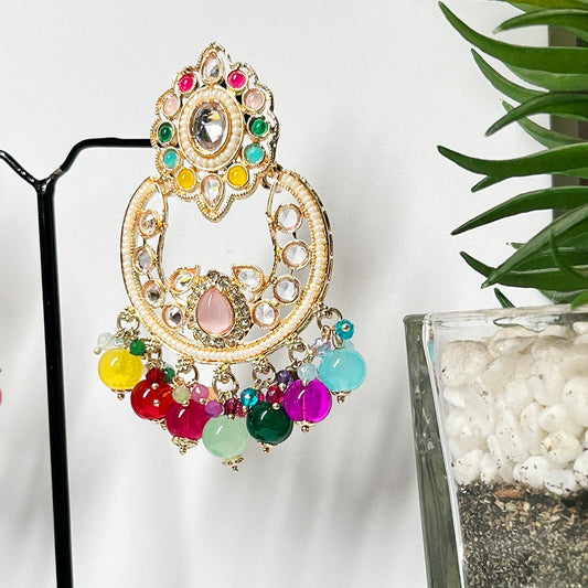 Drop Shaped Multi-colored Earrings