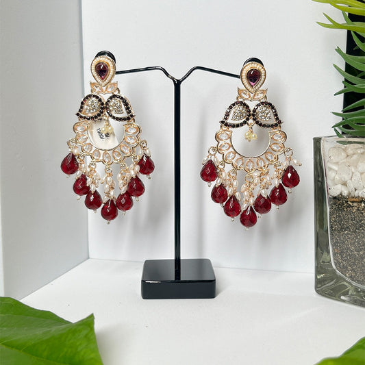 Red Earrings for Women  American Diamond Earrings