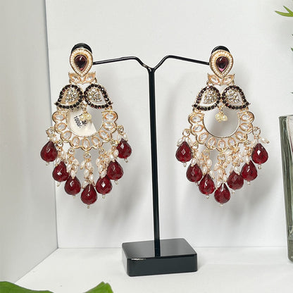 Red Earrings for Women  American Diamond Earrings