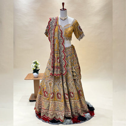 Beautiful Traditional Multi Color Designer Croptop Lehenga