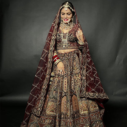 Buy Royal Designer Traditional Bridal Lehenga with Unstitched Blouse